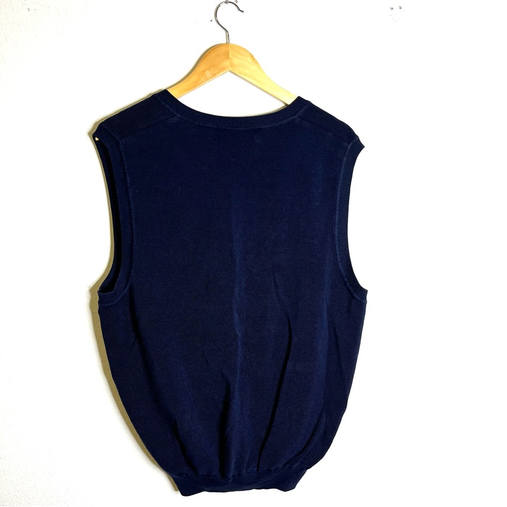 Bandon Dunes Golf Club Fairway & Greene Navy V-Neck Sweater Vest men’s sz M Pima - Picture 6 of 7